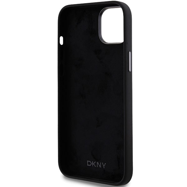 DKNY Liquid Silicone Metal Logo iPhone 15/14/13 Fodral - Svart