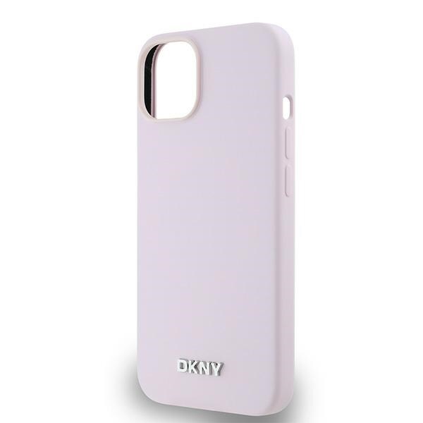 DKNY Liquid Silicone Small Metal Logo MagSafe-etui til iPhone 14/15/13 - Pink