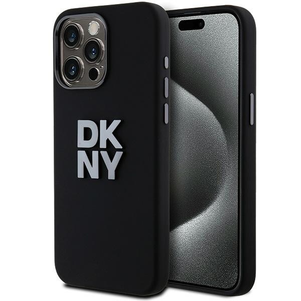DKNY Liquid Silicone Metall Logo iPhone 15 Pro Max Fodral - Svart