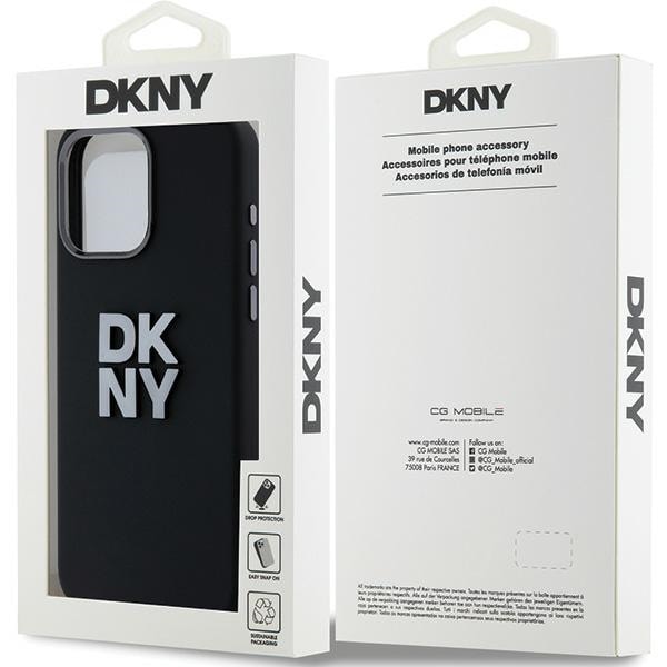 DKNY Liquid Silicone Metall Logo iPhone 15 Pro Max Fodral - Svart