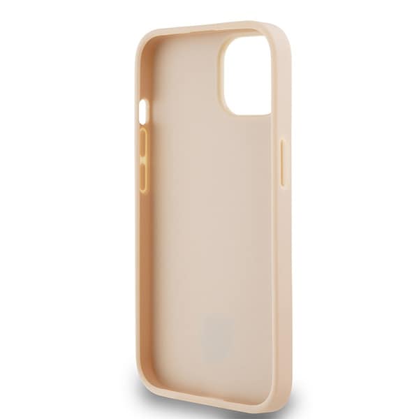 DKNY läderfodral med monostripe och metallogo för iPhone 15 / 14 / 13 - rosa