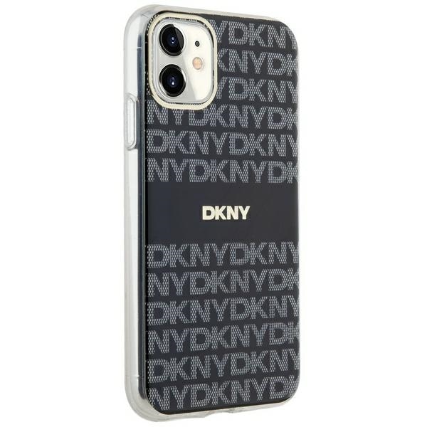 DKNY IML Mono & Stripe MagSafe-etui til iPhone 11 / Xr - sort