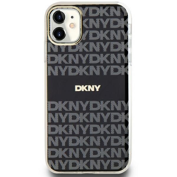 DKNY IML Mono & Stripe MagSafe-etui til iPhone 11 / Xr - sort