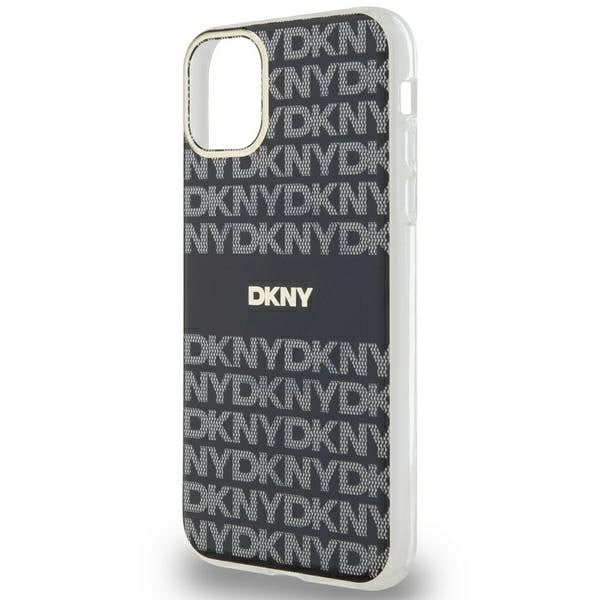 DKNY IML Mono & Stripe MagSafe-etui til iPhone 11 / Xr - sort
