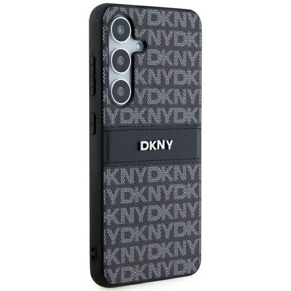 DKNY læderetui med monostribe og metallogo til Samsung Galaxy S24+ - sort