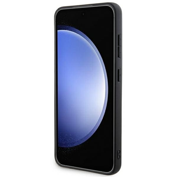 DKNY læderetui med monostribe og metallogo til Samsung Galaxy S24+ - sort
