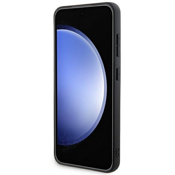 DKNY läderfodral med monostripe och metallogo för Samsung Galaxy S24 - svart