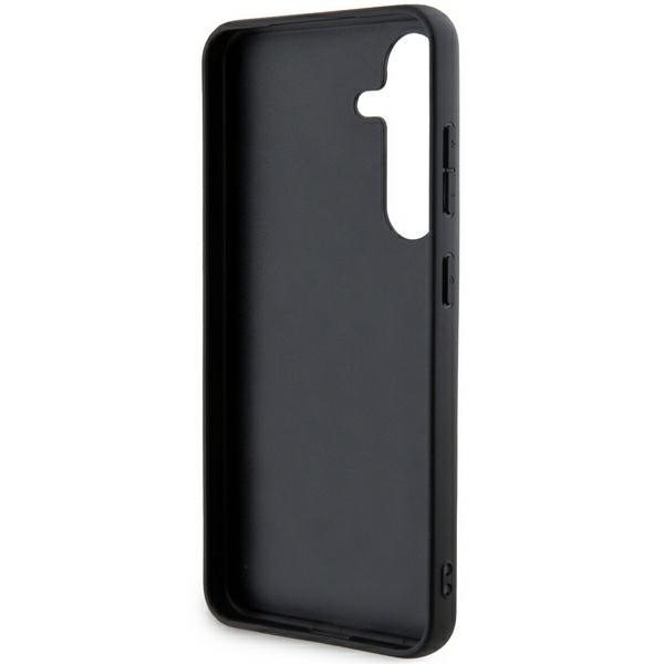 DKNY läderfodral med monostripe och metallogo för Samsung Galaxy S24 - svart