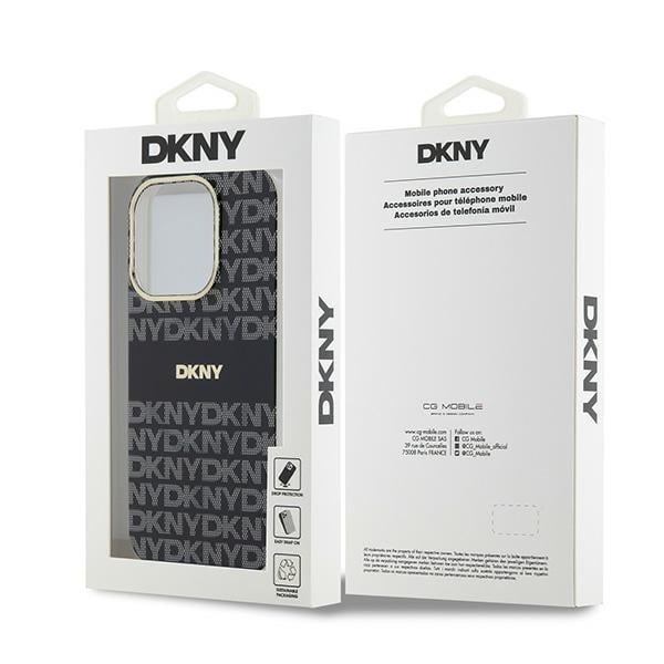 DKNY IML Mono & Stripe MagSafe-etui til iPhone 13 Pro / 13 - Sort