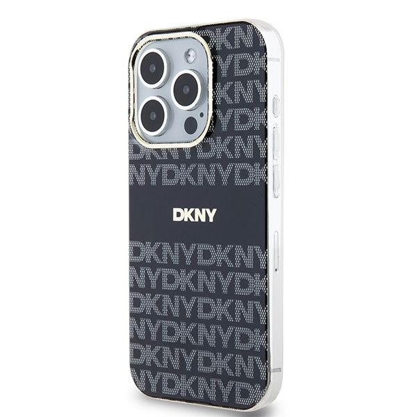 DKNY IML Mono & Stripe MagSafe-etui til iPhone 14 Pro - sort