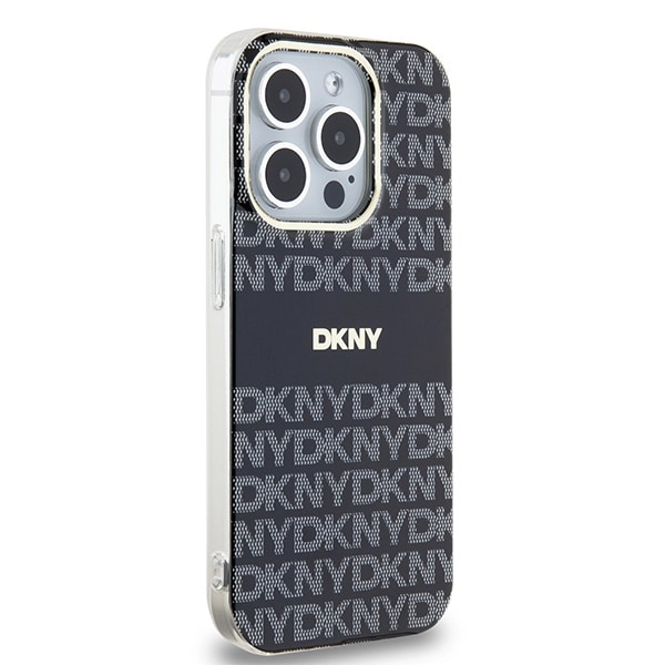 DKNY IML Mono & Stripe MagSafe-etui til iPhone 14 Pro - sort