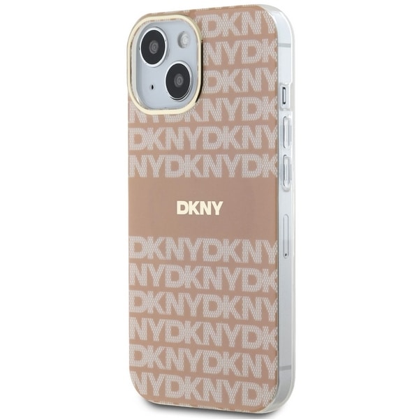 DKNY IML Mono & Stripe MagSafe-fodral för iPhone 15 / 14 / 13 - rosa