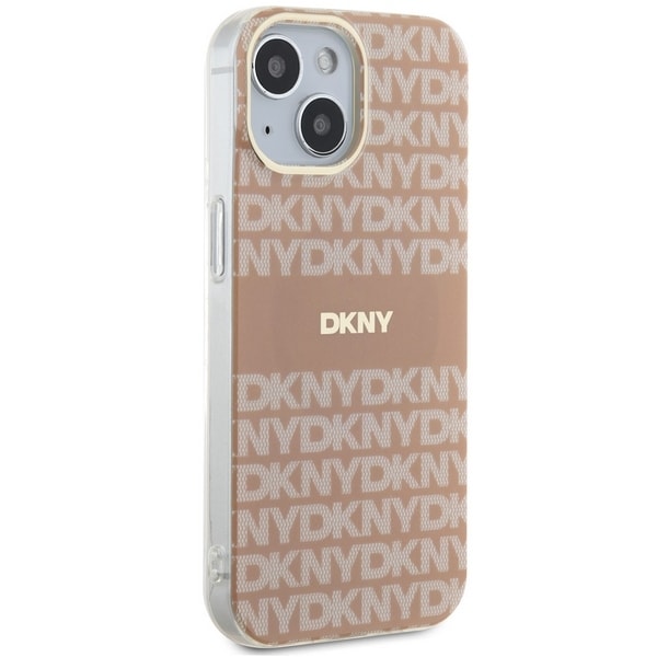 DKNY IML Mono & Stripe MagSafe-fodral för iPhone 15 / 14 / 13 - rosa