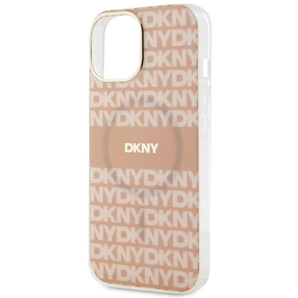 DKNY IML Mono & Stripe MagSafe-fodral för iPhone 15 / 14 / 13 - rosa