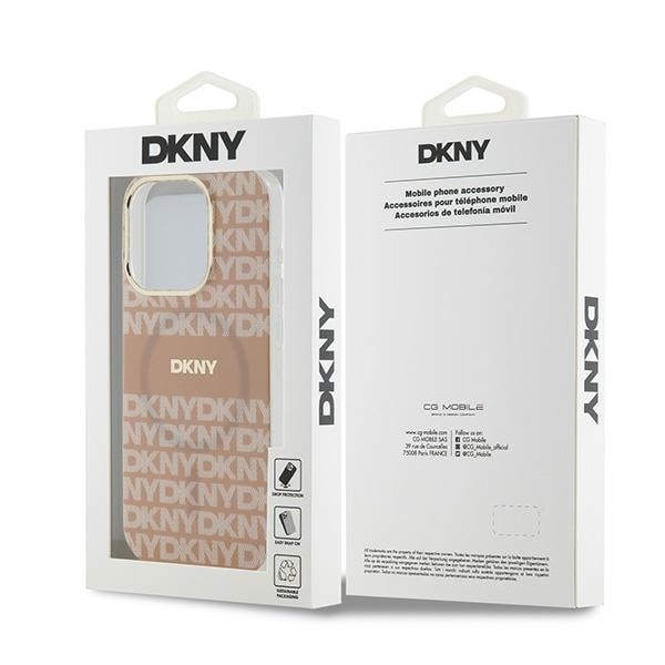 DKNY IML Mono & Stripe MagSafe-etui til iPhone 14 Pro Max - pink