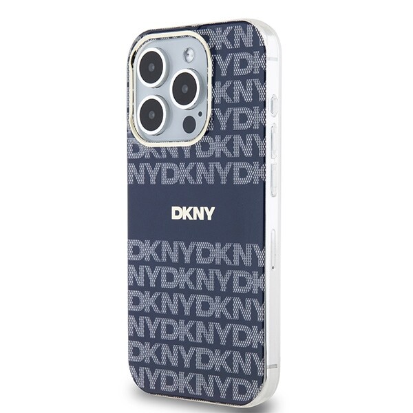 DKNY IML Mono & Stripe MagSafe-fodral för iPhone 15 Pro Max - blå