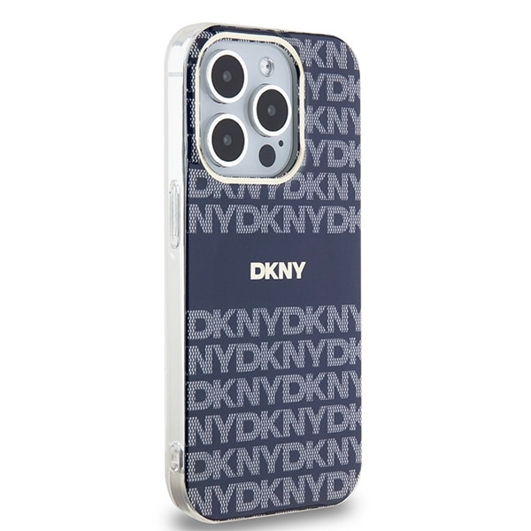 DKNY IML Mono & Stripe MagSafe-fodral för iPhone 15 Pro Max - blå