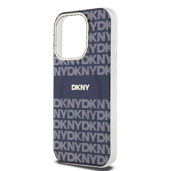 DKNY IML Mono & Stripe MagSafe-fodral för iPhone 15 Pro Max - blå