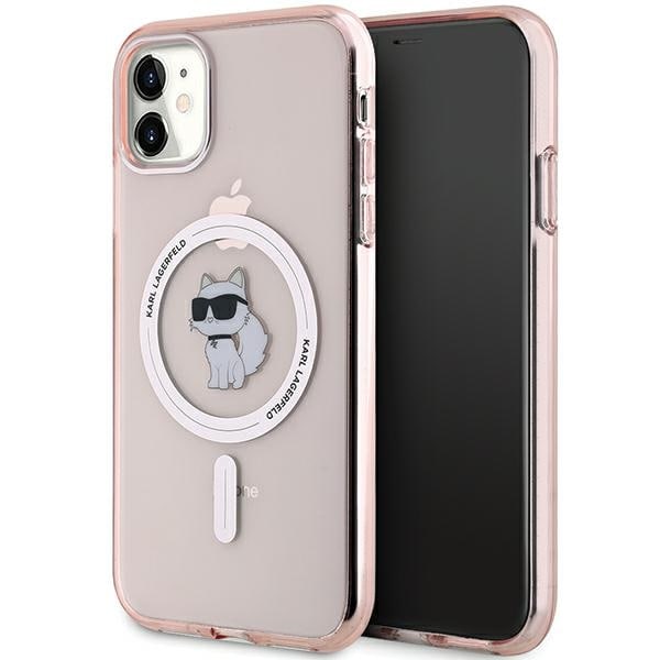 Karl Lagerfeld IML Choupette MagSafe-fodral för iPhone 11 / Xr - rosa