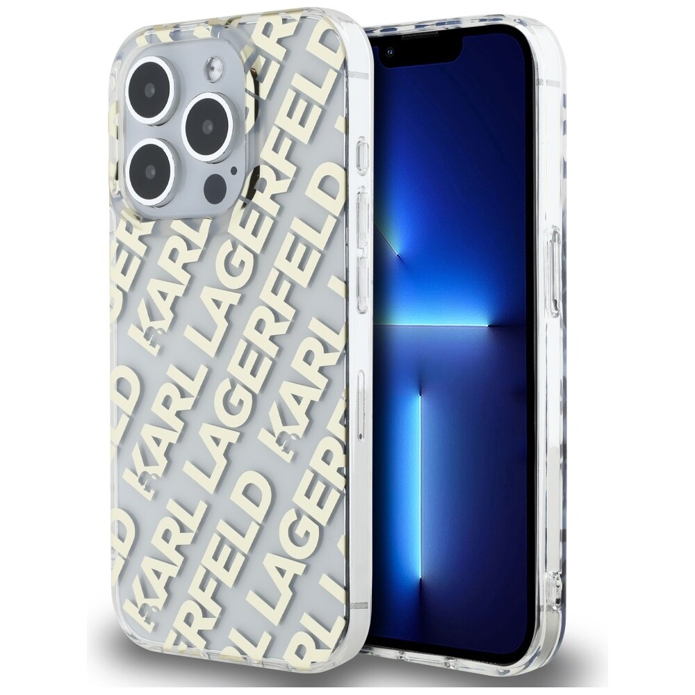 Karl Lagerfeld IML Fullover Logo-fodral för iPhone 15 Pro - guld