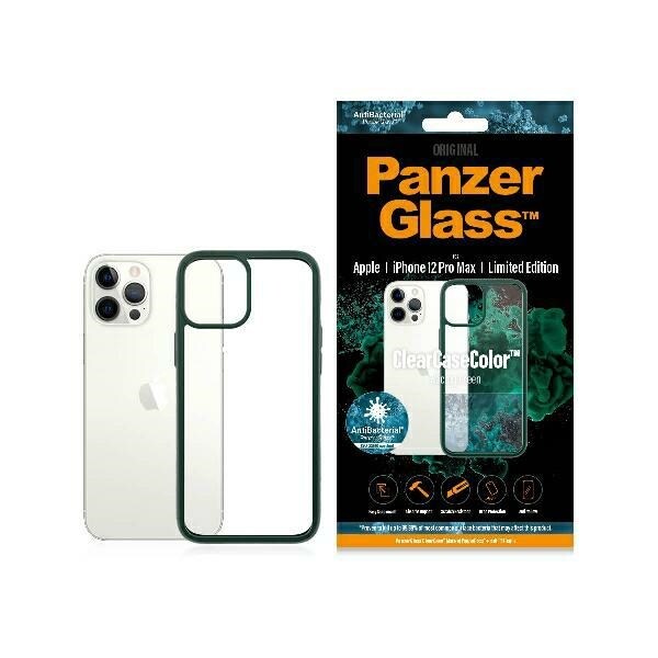 PanzerGlass ClearCase-fodral för iPhone 12 Pro Max - transparent och grönt