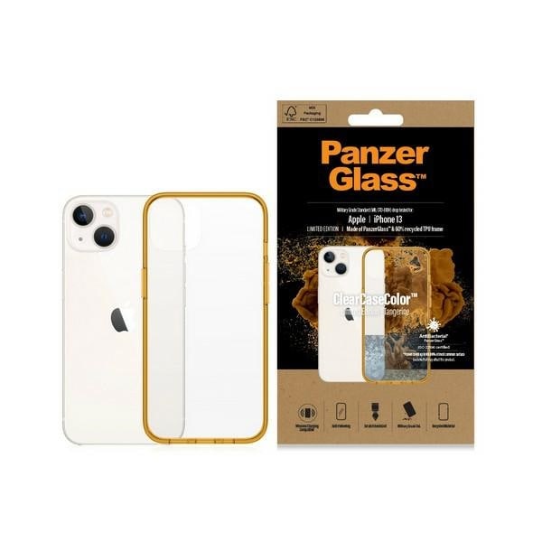 PanzerGlass ClearCase antibakteriellt fodral Military Grade för iPhone 13/14/15 - transparent gult