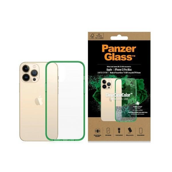 PanzerGlass ClearCase Antibakteriellt fodral för iPhone 13 Pro Max - Transparent grönt