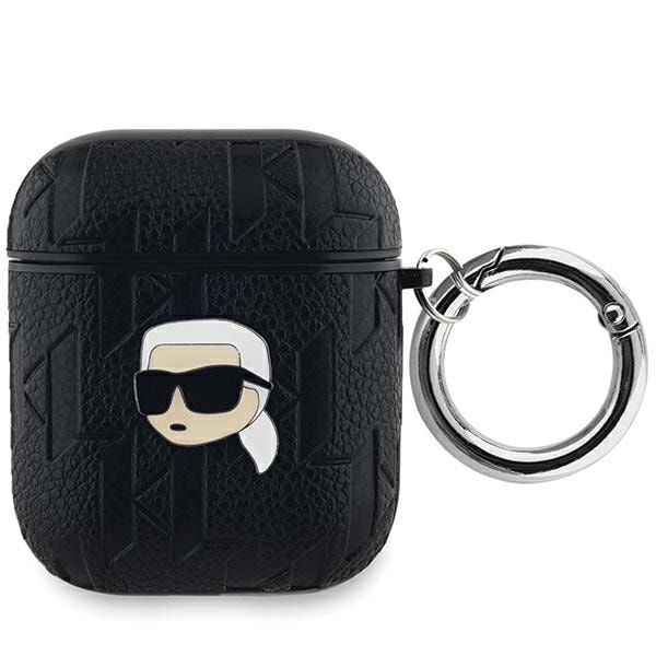 Karl Lagerfeld Monogram Karl Head fodral för AirPods 1 / 2 - svart