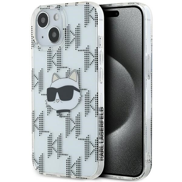 Karl Lagerfeld IML Choupette Head & Monogram fodral för iPhone 15 / 14 / 13 - transparent