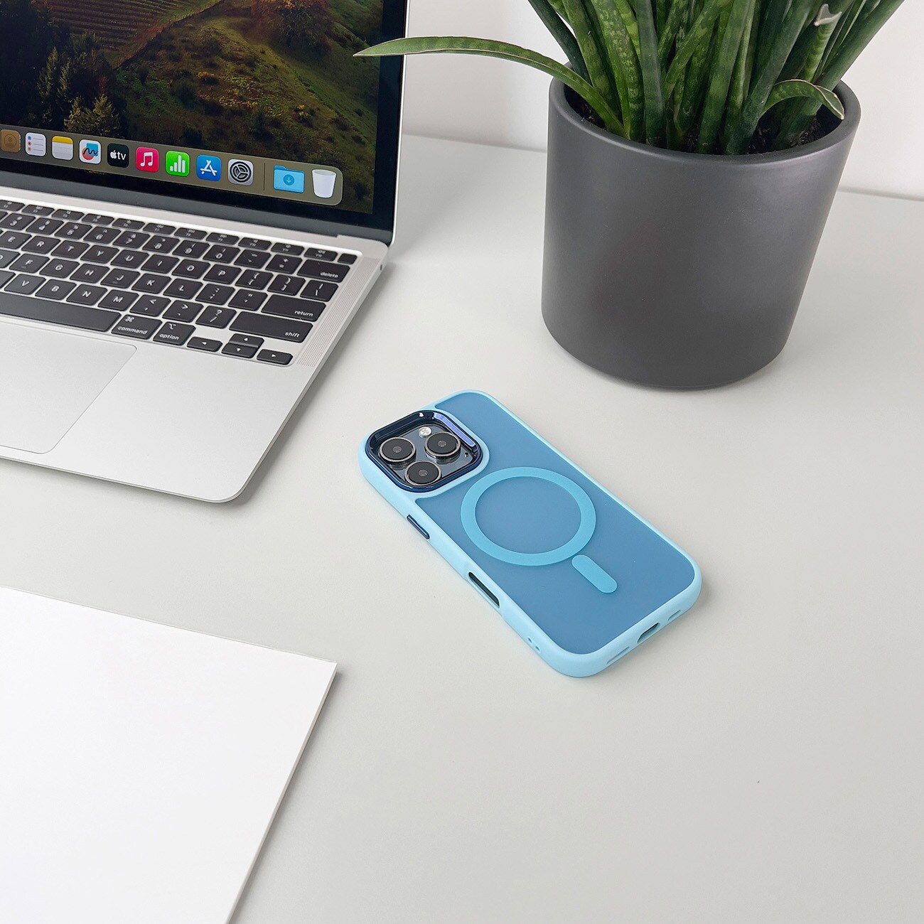 Magnetic Collection MagSafe-etui til iPhone 16 Plus - lyseblå