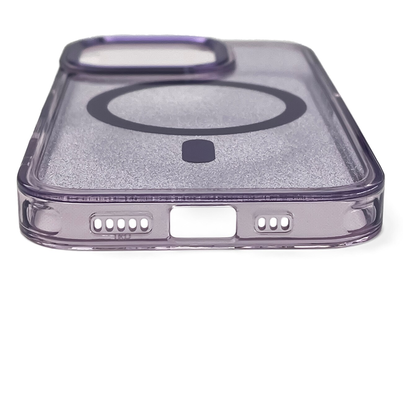 Glitteretui MagSafe til iPhone 16 Pro - lilla med glitter