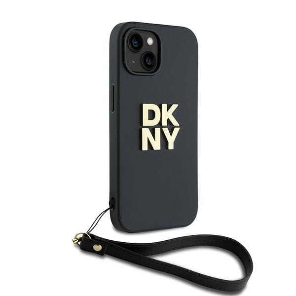 DKNY Handledsrem Stock Logo fodral för iPhone 14 / 15 / 13 - svart