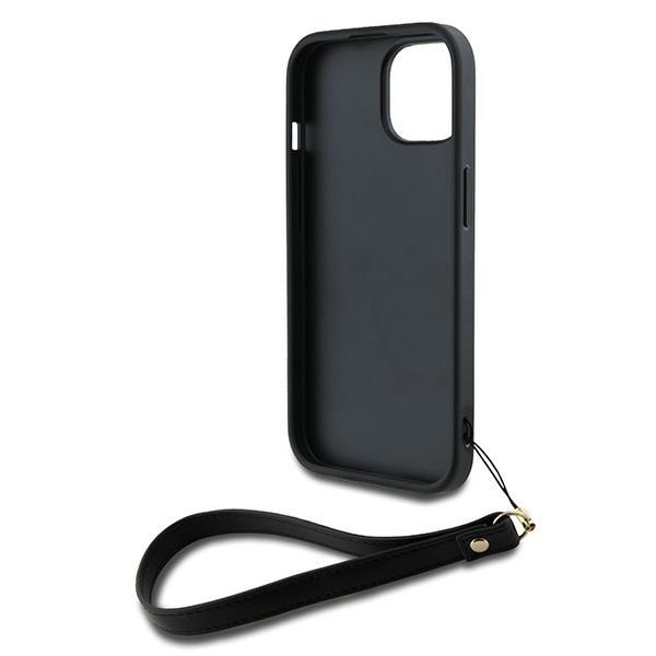 DKNY Handledsrem Stock Logo fodral för iPhone 14 / 15 / 13 - svart
