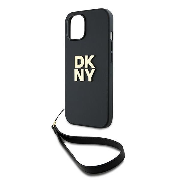 DKNY Handledsrem Stock Logo fodral för iPhone 14 / 15 / 13 - svart