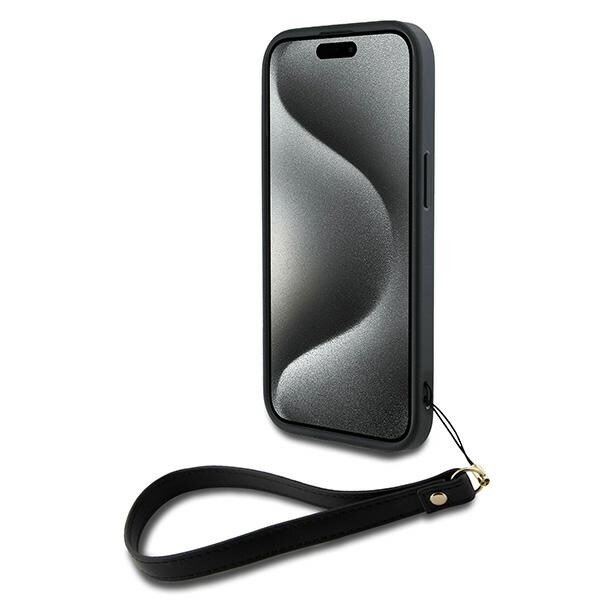 DKNY Handledsrem Stock Logo fodral för iPhone 14 / 15 / 13 - svart