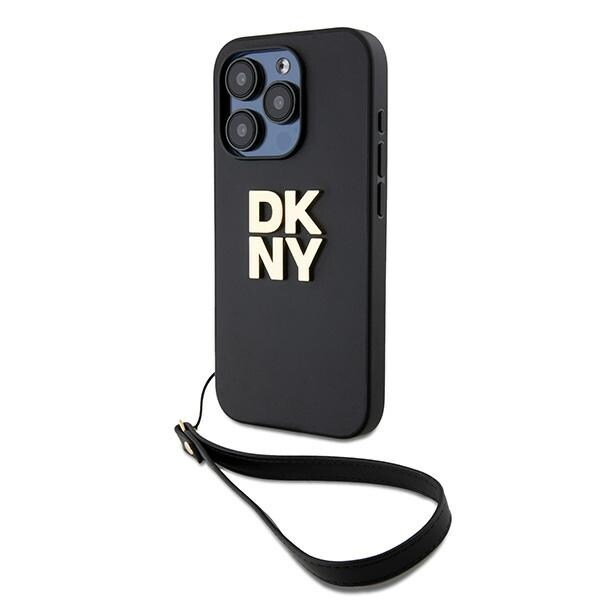 DKNY handledsrem Stock Logo fodral för iPhone 15 Pro - svart