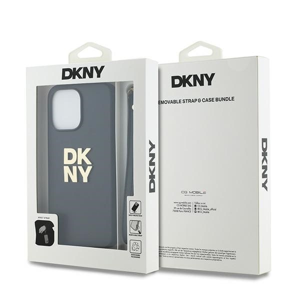 DKNY handledsrem Stock Logo fodral för iPhone 15 Pro - svart
