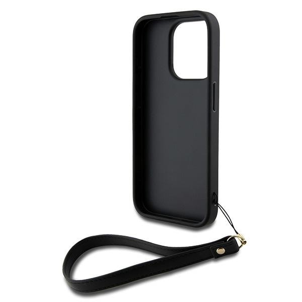 DKNY handledsrem Stock Logo fodral för iPhone 15 Pro - svart