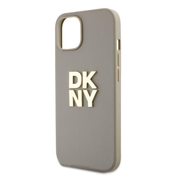 DKNY Håndledsrem Stock Logo etui til iPhone 15 Plus - beige