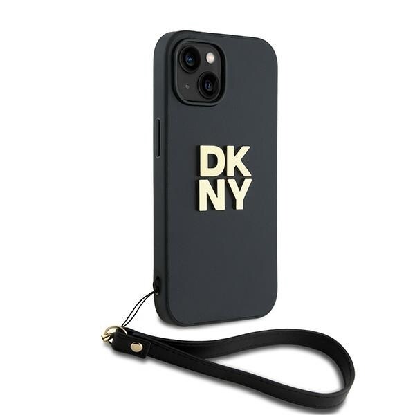 DKNY Handledsrem Stock Logo fodral för iPhone 15 / 14 / 13 - svart