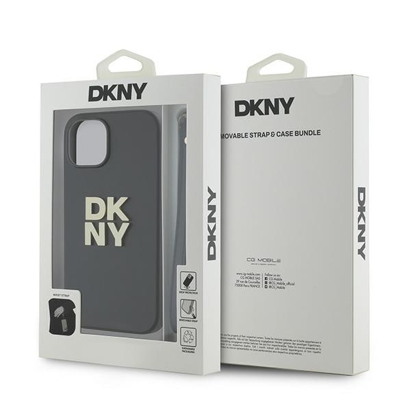 DKNY Handledsrem Stock Logo fodral för iPhone 15 / 14 / 13 - svart