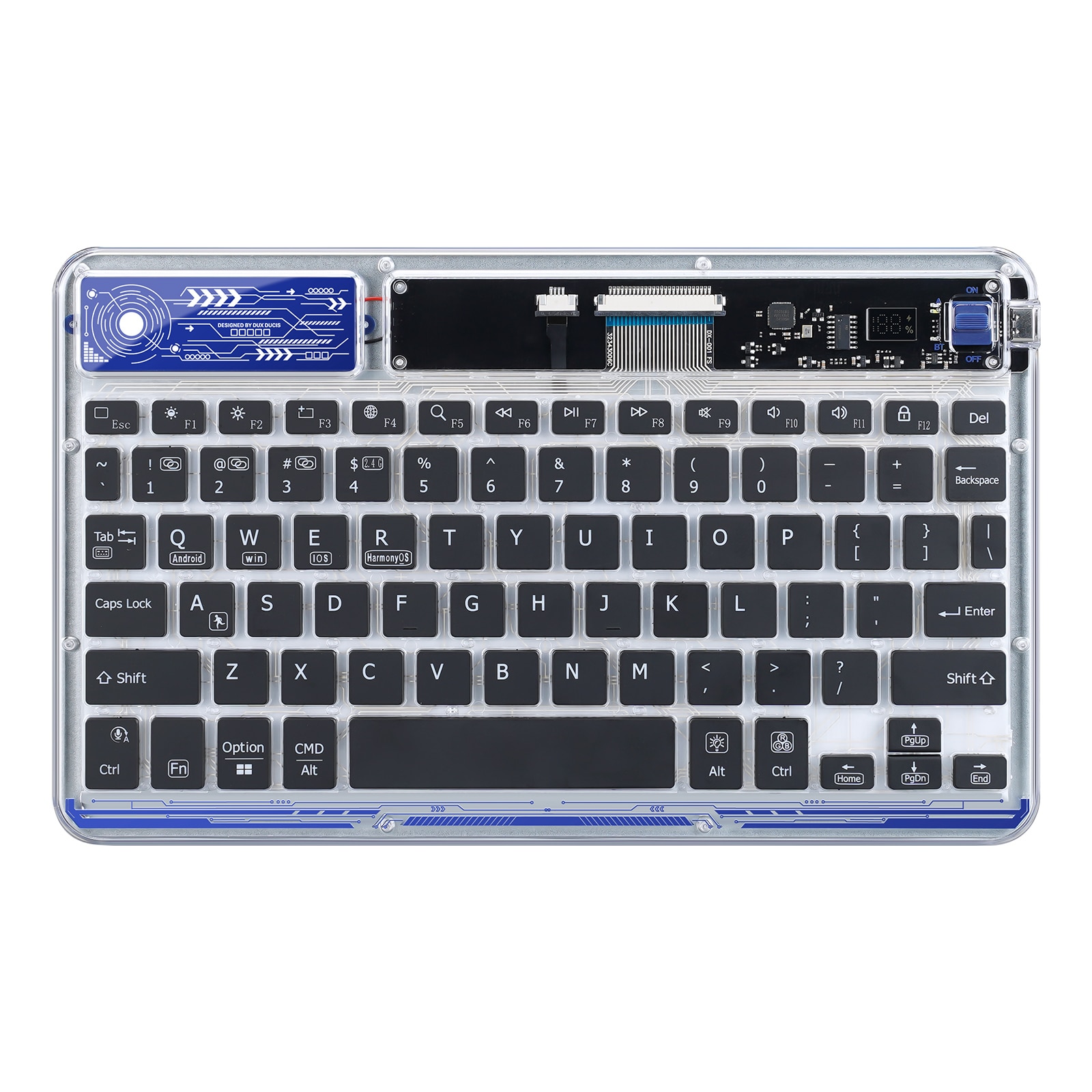 Dux Ducis Keyboard (CK Series) Trådlöst för bärbar dator / surfplatta / telefon - Transparent