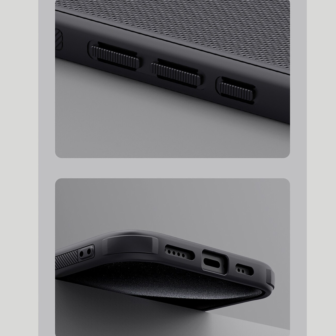 Nillkin Super Frosted Shield Pro-etui til iPhone 16 Pro - sort