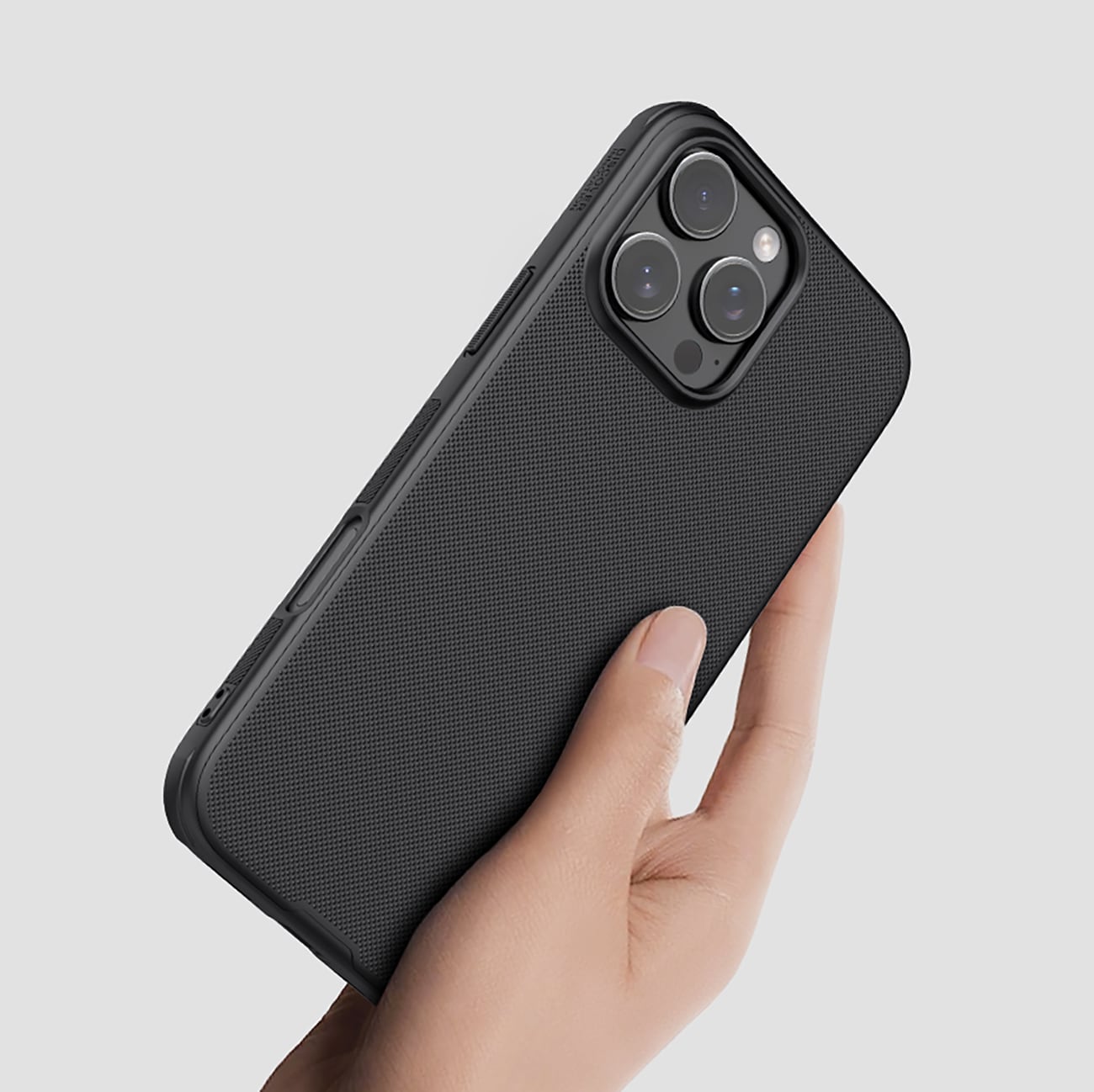 Nillkin Super Frosted Shield Pro-etui til iPhone 16 Pro - sort