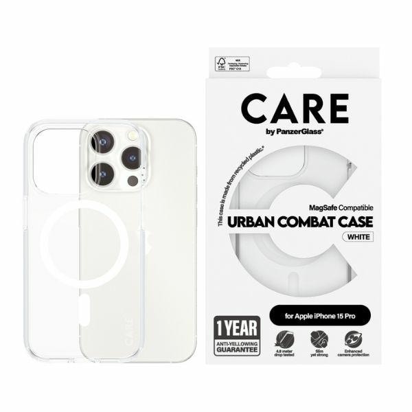 CARE by PanzerGlass Urban Combat Case MagSafe för iPhone 15 Pro - Vit