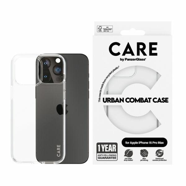 CARE by PanzerGlass Urban Combat-fodral för iPhone 15 Pro Max - Klar