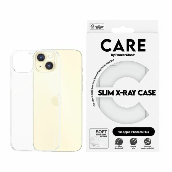 CARE by PanzerGlass Slimmat röntgenfodral för iPhone 15 Plus - Klar