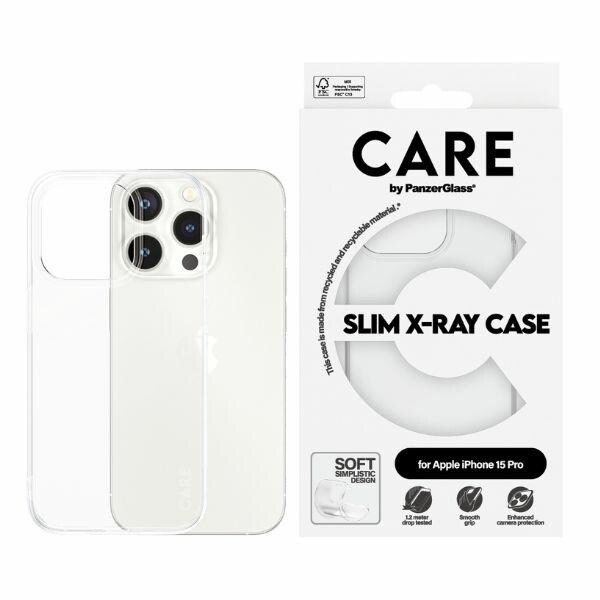 CARE by PanzerGlass Slim X-Ray-fodral för iPhone 15 Pro - Klar