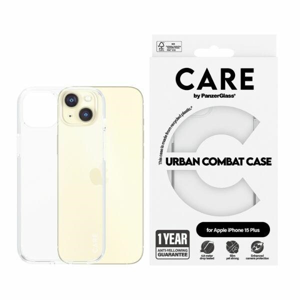 CARE by PanzerGlass Urban Combat-fodral för iPhone 15 Plus - Klar