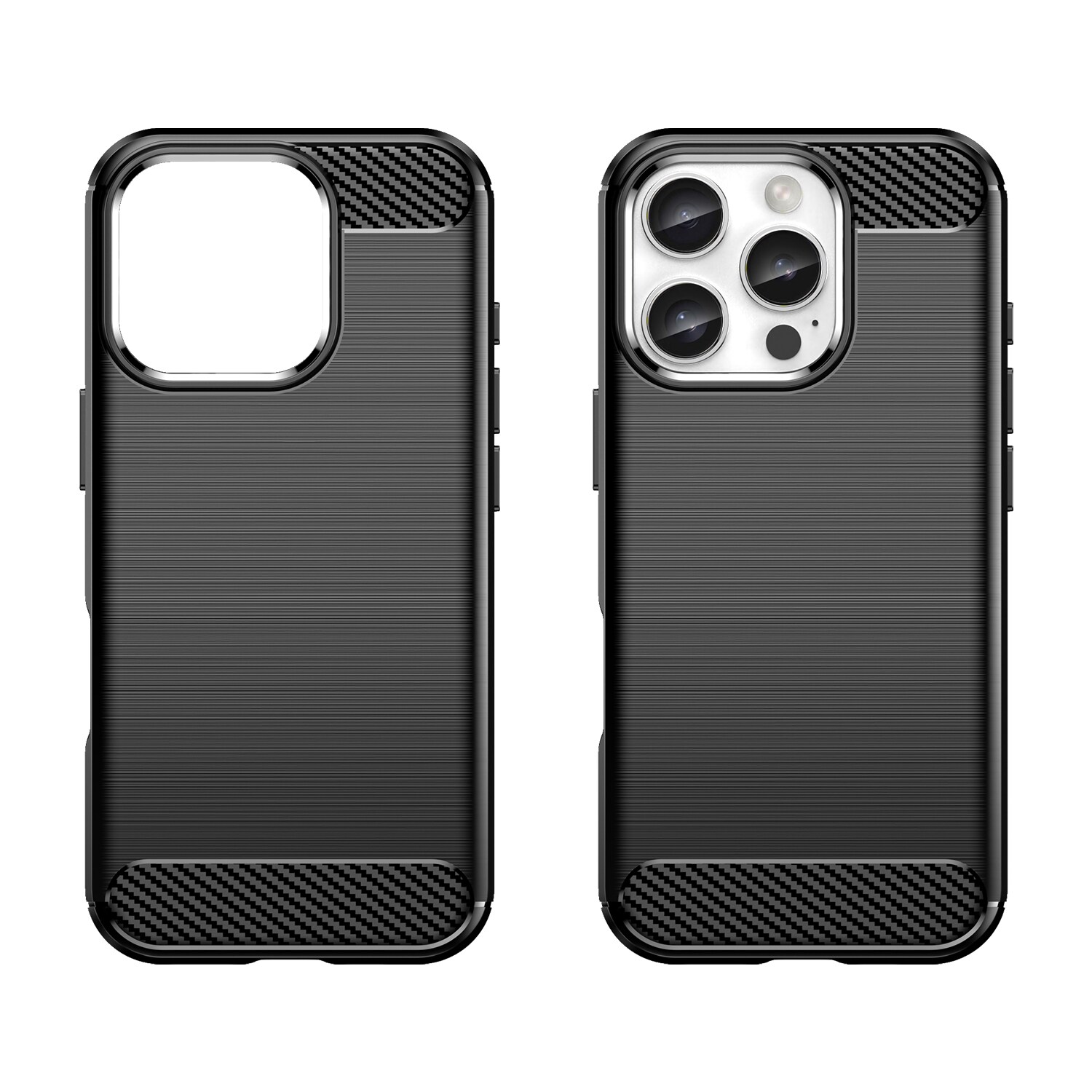Carbon-etui til iPhone 16 Pro - sort
